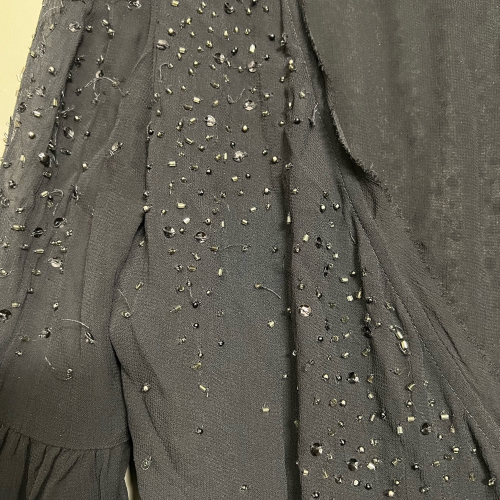 Free People Georgette Beaded Wrap Dress - XS - Picture 3 of 12